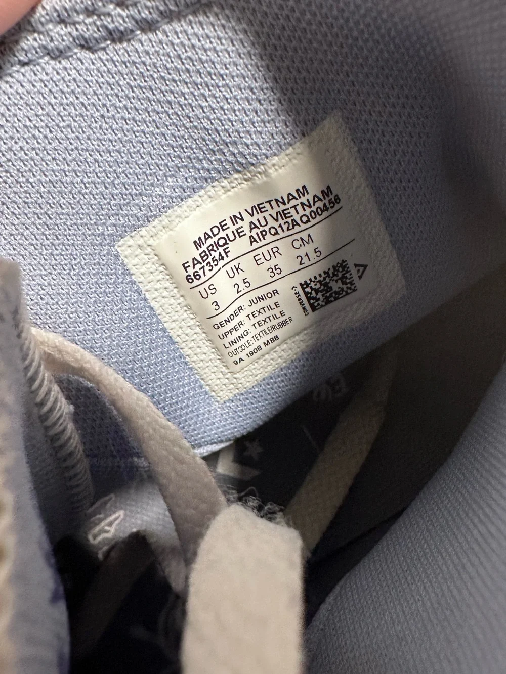Light Blue Girls' High-Top converse